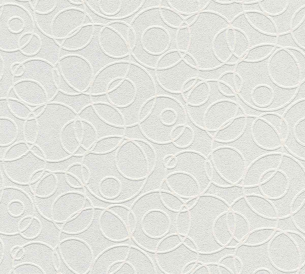 Vliestapete Meistervlies Create 104519 - Geometrische Tapete Muster - Überstreichbar, Weiß